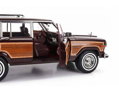 DD Models 1989-1991 Jeep Wagoneer Bordeaux Red w/ Wood Grain 1:18