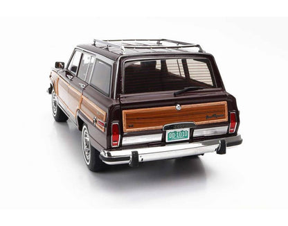 DD Models 1989-1991 Jeep Wagoneer Bordeaux Red w/ Wood Grain 1:18