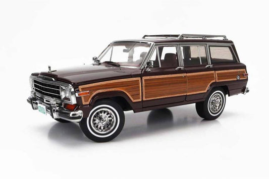 DD Models 1989-1991 Jeep Wagoneer Bordeaux Red w/ Wood Grain 1:18