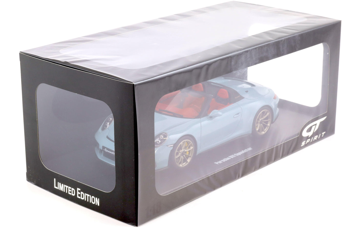 GT Spirit 2019 Porsche 911 991.2 Speedster Meissen Blue w/ Red Interior 1:18 Resin