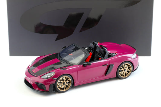 GT Spirit 2023 Porsche 718 (982) Cayman Spyder RS w/ Weissach Package Ruby Star Neo 1:18