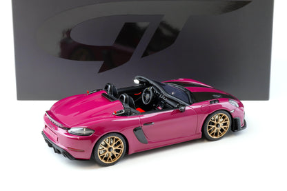 GT Spirit 2023 Porsche 718 (982) Cayman Spyder RS w/ Weissach Package Ruby Star Neo 1:18