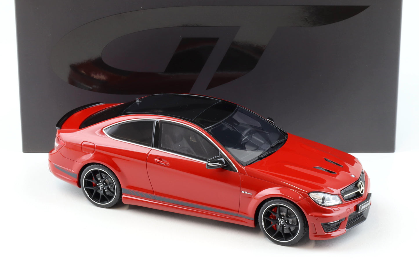 GT Spirit 2014 Mercedes Benz C63 AMG Coupe Fire Opal Red 1:18