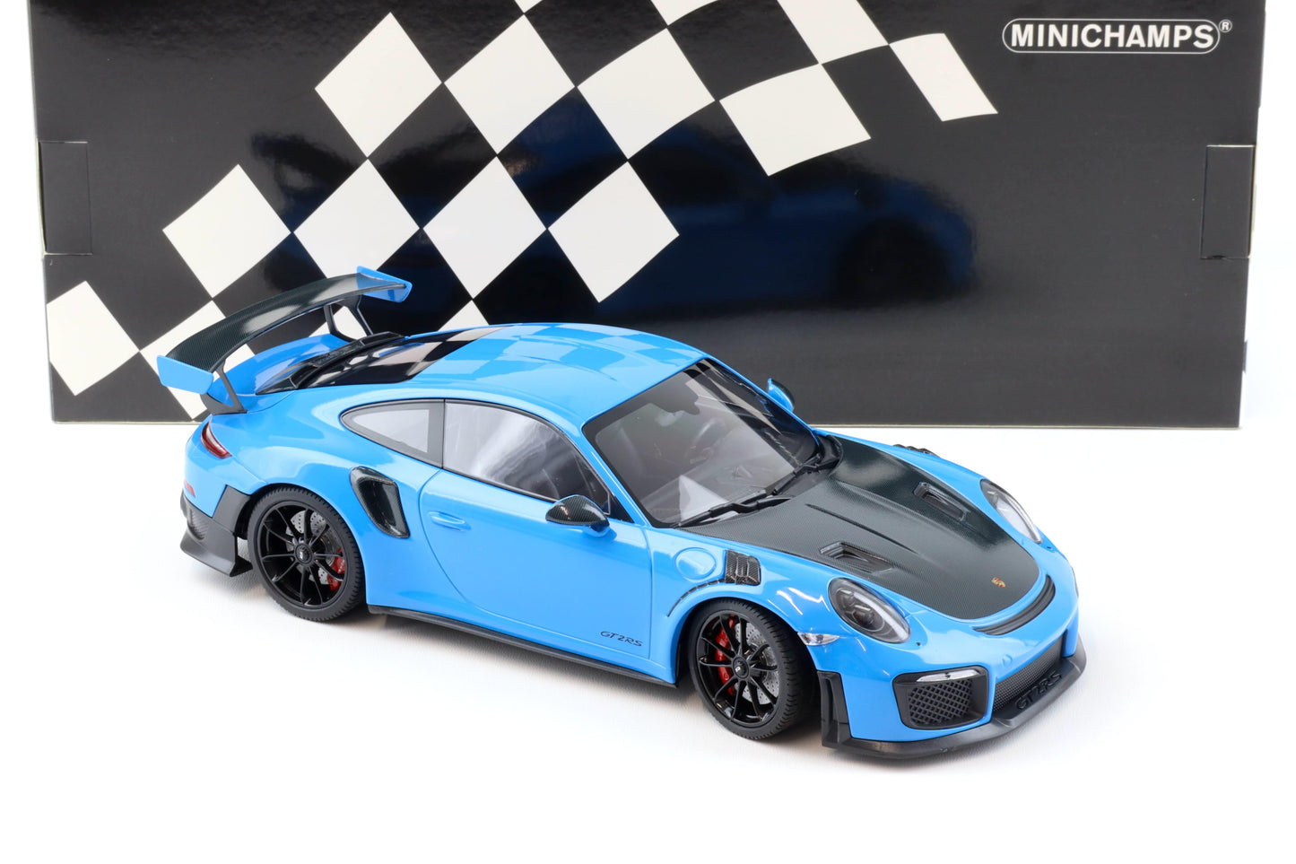 Minichamps 2018 Porsche 911 991.2 GT2 RS Blue w/ Black Hood & Wheels 1:18 SEALED (Copy)