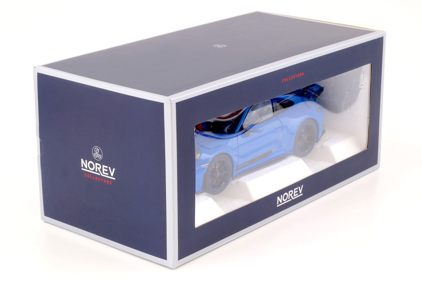 Norev Porsche 911 992 GT3 Shark Blue w/ Black & Blue Wheels 1:18 LIMITED