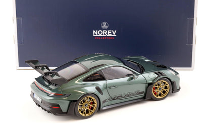 Norev Porsche 911 992 GT3 RS Malachite Green w/ Gold Wheels 1:18