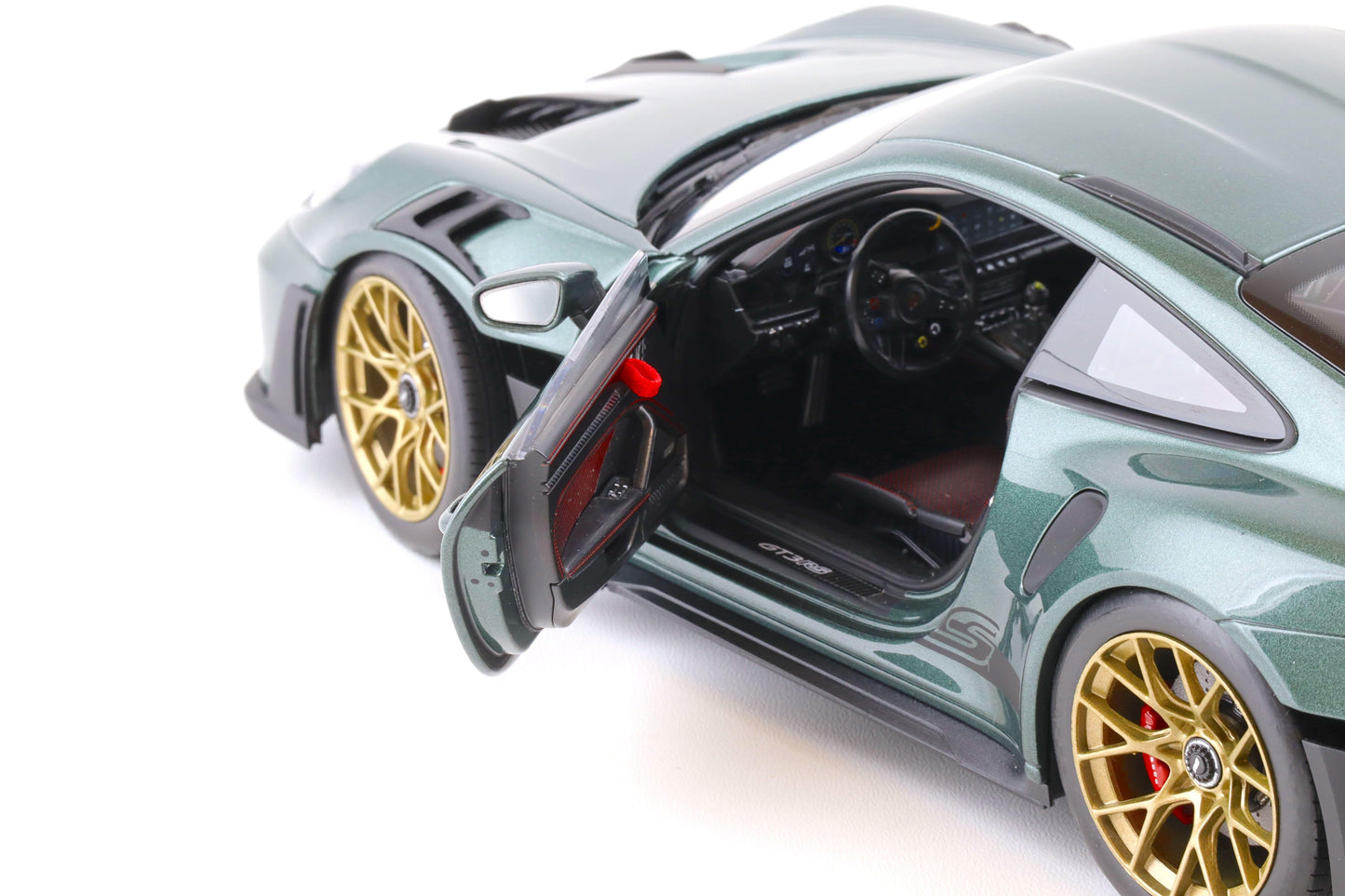 Norev Porsche 911 992 GT3 RS Malachite Green w/ Gold Wheels 1:18