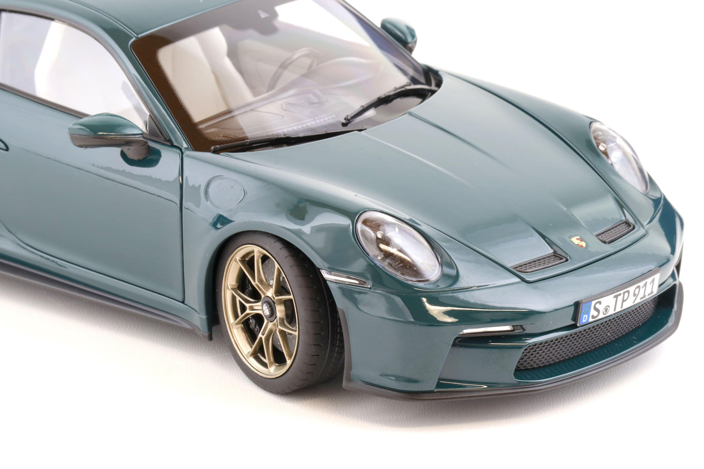 Norev Porsche 911 992 GT3 Touring Edition Fjord Green w/ Gold Wheels 1:18 LIMITED