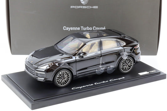 Norev 2019 Porsche Cayenne Turbo Coupe Black Metallic DEALER EDITION w/ DISPLAY 1:18