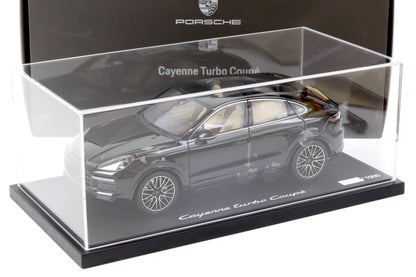 Norev 2019 Porsche Cayenne Turbo Coupe Black Metallic DEALER EDITION w/ DISPLAY 1:18