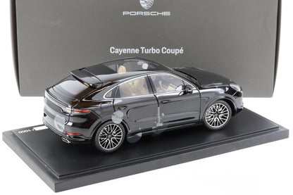 Norev 2019 Porsche Cayenne Turbo Coupe Black Metallic DEALER EDITION w/ DISPLAY 1:18