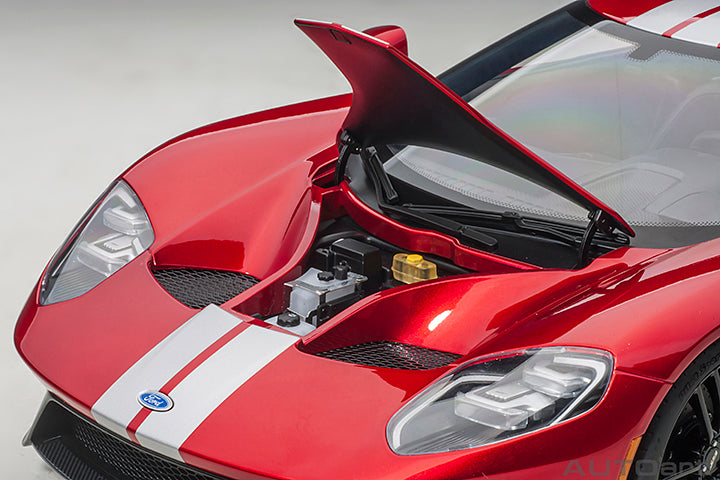 AUTOart 2017 Ford GT Red w/ Silver Stripes 1:12