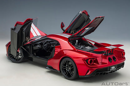 AUTOart 2017 Ford GT Red w/ Silver Stripes 1:12