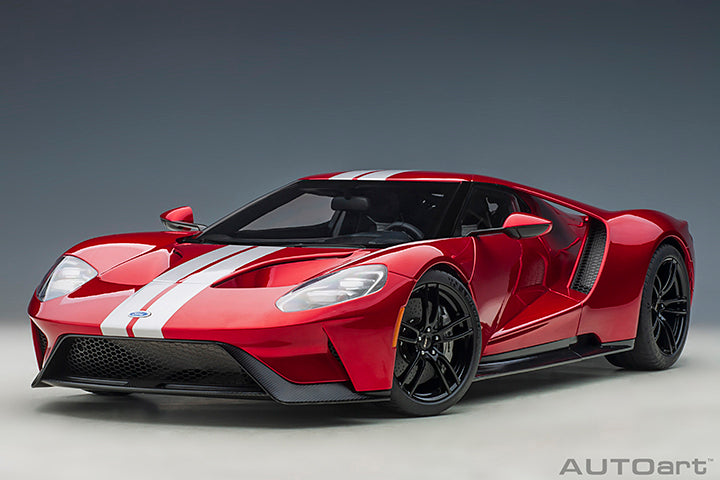 AUTOart 2017 Ford GT Red w/ Silver Stripes 1:12