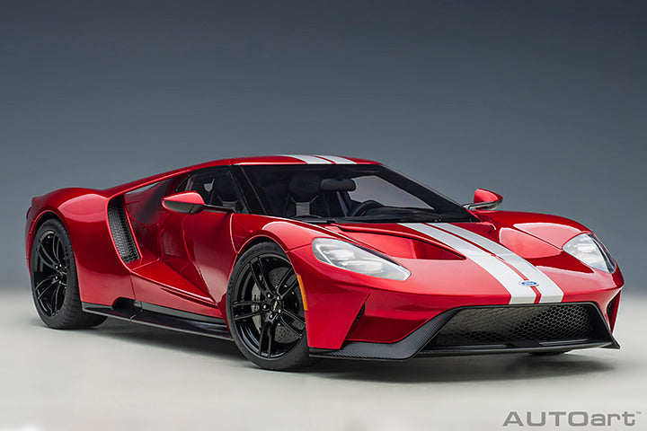 AUTOart 2017 Ford GT Red w/ Silver Stripes 1:12