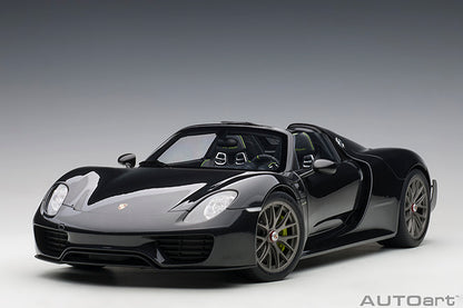 AUTOart Porsche 918 Spyder Weissach Package, Basaltschwarzmetallic (Black Metallic) 1:12