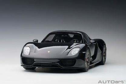 AUTOart Porsche 918 Spyder Weissach Package, Basaltschwarzmetallic (Black Metallic) 1:12