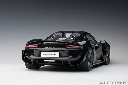 AUTOart Porsche 918 Spyder Weissach Package, Basaltschwarzmetallic (Black Metallic) 1:12