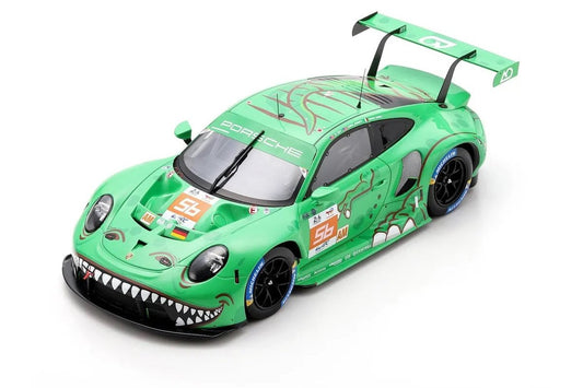 Spark-Model 2018 Porsche 911 991.2 GT3 RSR-19 No 56 Team Project 1-AO 24hr Le Mans 2023 Rexy 1:18