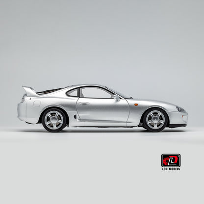 LCD Toyota Supra A80 (Silver color) *Comes with a lift!!* 1:18