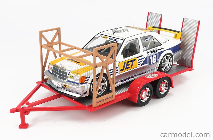 GMP - Accessories - Carrello Auto Transport Trailer The Busted Knuckle Garage Red/Silver 1:18