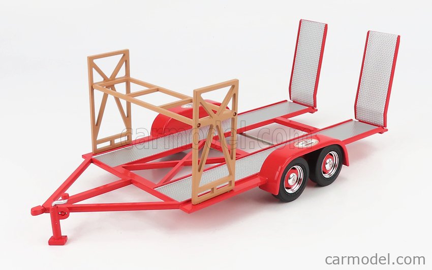 GMP - Accessories - Carrello Auto Transport Trailer The Busted Knuckle Garage Red/Silver 1:18