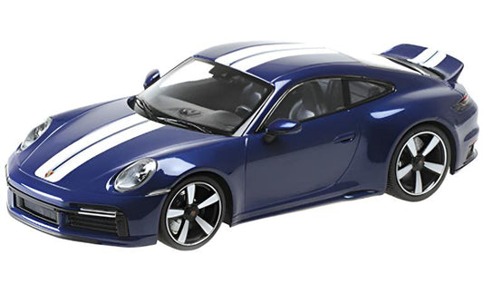 Minichamps 2022 Porsche 911 992 Sport Classic Gentian Blue w/ White Stripes 1:18 SEALED