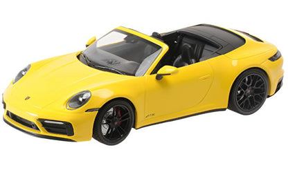 Minichamps 2020 Porsche 911 992 Carrera 4 GTS Cabriolet Racing Yellow 1:18 SEALED