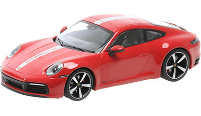 Minichamps 2019 Porsche 911 992 Carrera 4S Coupe Carmine Red w/ Carrera Exclusive Design Wheels 1:18 SEALED