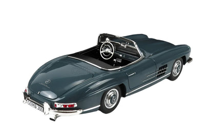 Norev 1957 Mercedes-Benz SL Class 300SL Roadster Spider (W198 II) w/ Removable Top Blue Grey 1:18