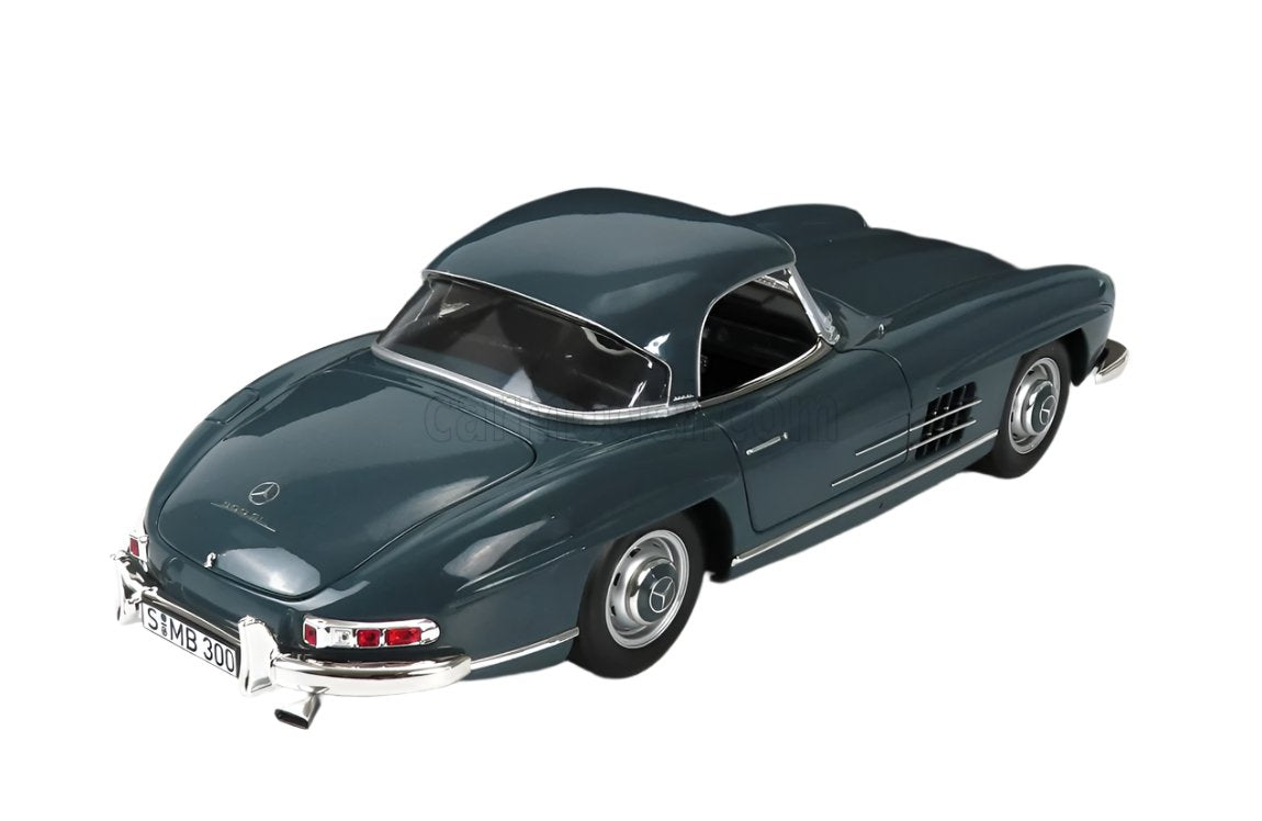 Norev 1957 Mercedes-Benz SL Class 300SL Roadster Spider (W198 II) w/ Removable Top Blue Grey 1:18