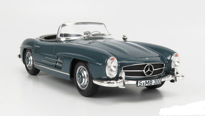 Norev 1957 Mercedes-Benz SL Class 300SL Roadster Spider (W198 II) w/ Removable Top Blue Grey 1:18