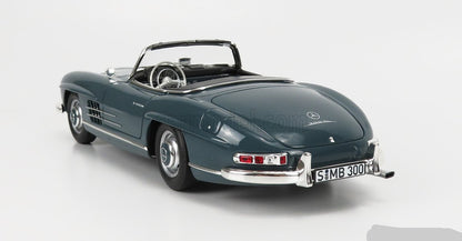 Norev 1957 Mercedes-Benz SL Class 300SL Roadster Spider (W198 II) w/ Removable Top Blue Grey 1:18