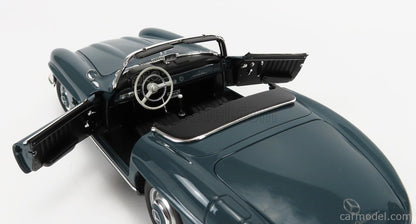 Norev 1957 Mercedes-Benz SL Class 300SL Roadster Spider (W198 II) w/ Removable Top Blue Grey 1:18