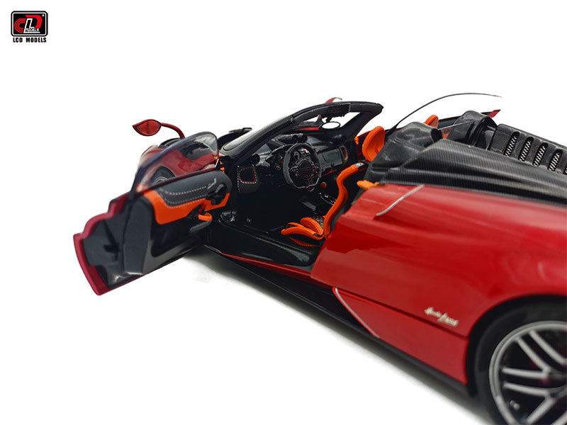 LCD Pagani Huayra BC Roadster Red & Carbon 1:18