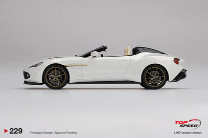 Topspeed 1:18 Aston Martin Vanquish Zagato Speedster Escaping White