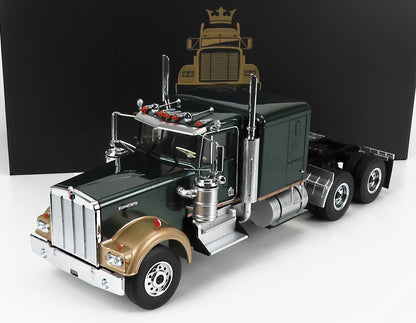 Road Kings 1989 Kenworth W900 Tractor Truck 3 Dark Green Metallic & Gold 1:18