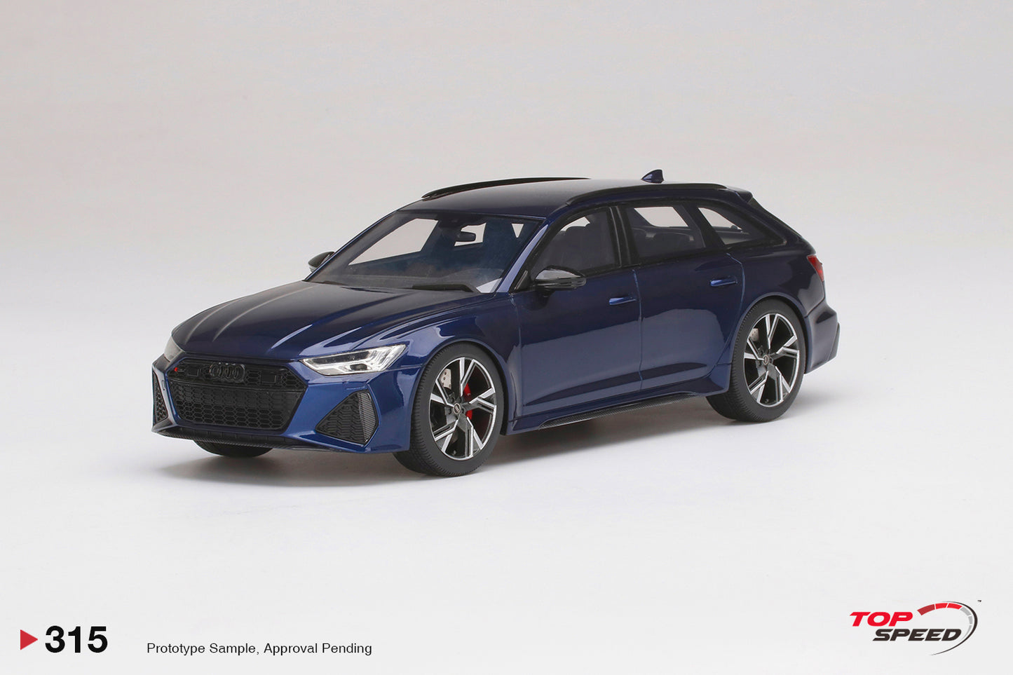 Topspeed 1:18 Audi RS 6 Avant Carbon Black Navarra Blue Metallic