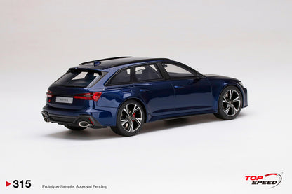 Topspeed 1:18 Audi RS 6 Avant Carbon Black Navarra Blue Metallic