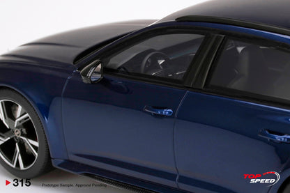 Topspeed 1:18 Audi RS 6 Avant Carbon Black Navarra Blue Metallic