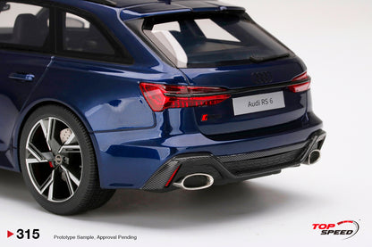 Topspeed 1:18 Audi RS 6 Avant Carbon Black Navarra Blue Metallic