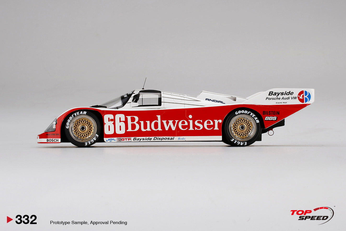 Topspeed 1:18 Porsche 962 #86 Bayside Disposal Racing 1987 Sebring 12 Hours Winner