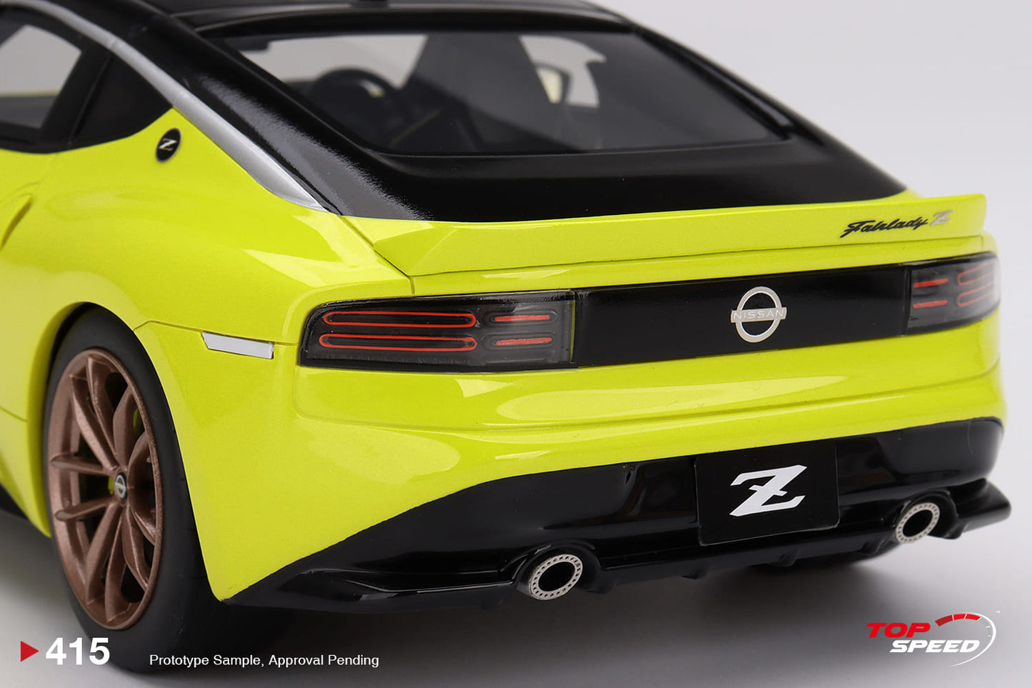 Topspeed 1:18 Nissan Fairlady Z Proto Spec 2023 Ikazuchi Yellow RHD