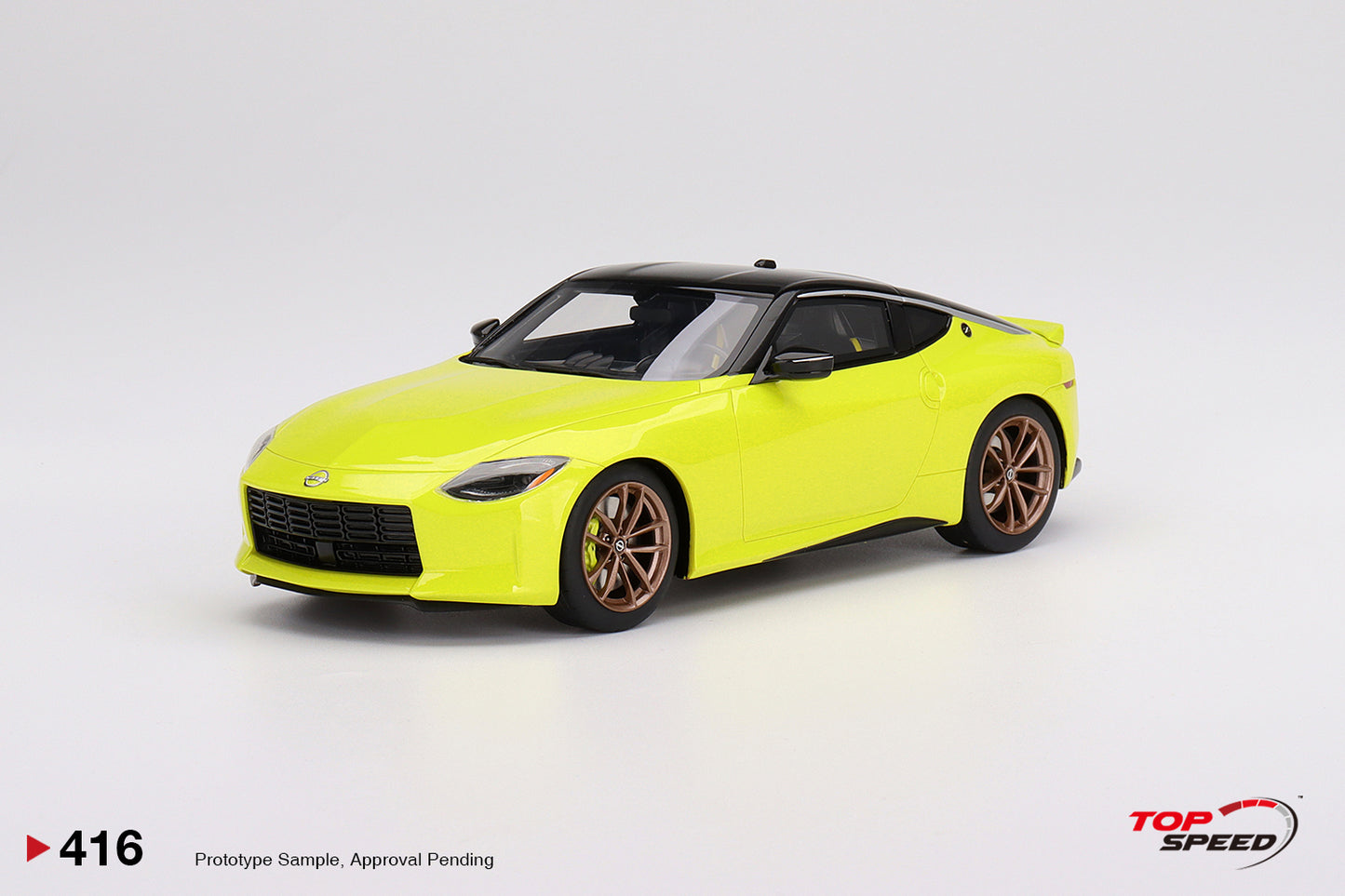 Topspeed 1:18 Nissan Z Proto Spec 2023 Ikazuchi Yellow LHD