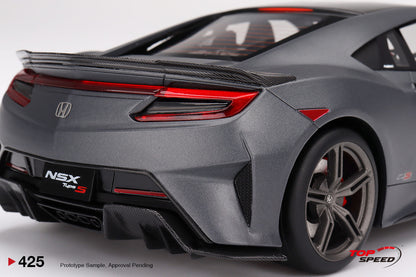 Topspeed 1:18 Honda NSX Type S 2022 Gotham Gray Matte RHD