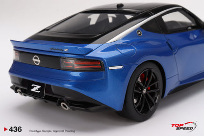 Topspeed 1:18 Nissan Fairlady Z Version ST 2023 Seiran Blue RHD