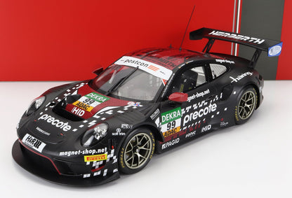 Ixo 2019 Porsche 911 991.2 GT3 R Precote Herbert Motorsport Team No 99 ADAC GT Masters 2021 Black 1:18