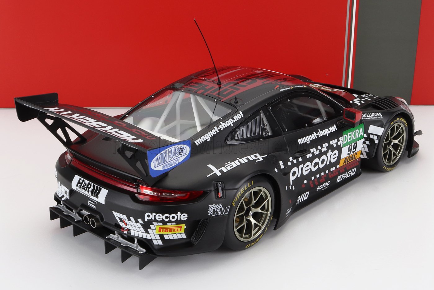 Ixo 2019 Porsche 911 991.2 GT3 R Precote Herbert Motorsport Team No 99 ADAC GT Masters 2021 Black 1:18