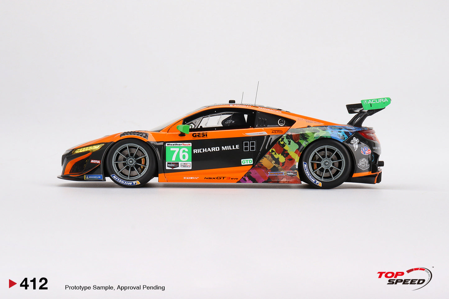 Topspeed 1:18 Acura NSX GT3 EVO #76 Compass Racing  IMSA 2021