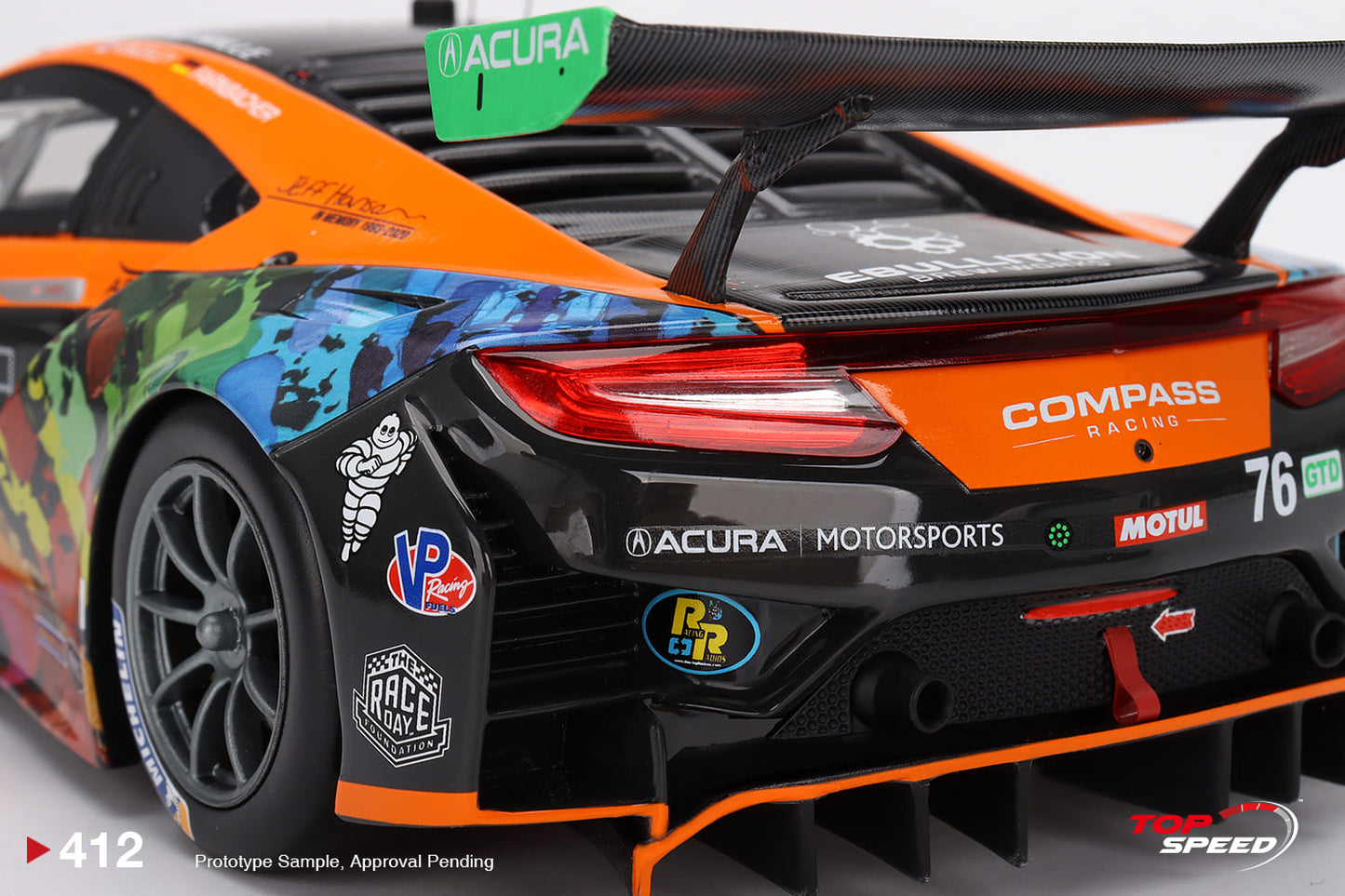 Topspeed 1:18 Acura NSX GT3 EVO #76 Compass Racing  IMSA 2021